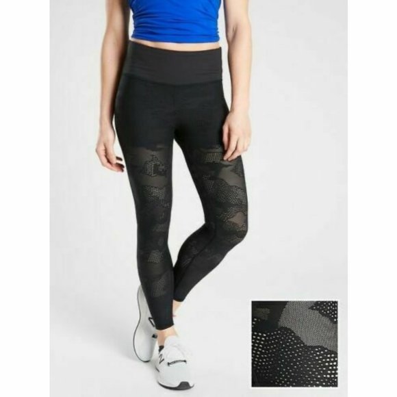 Athleta High-Rise Perforated Phenom Camo 7/8 Tight - Picture 2 of 10